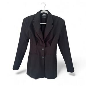 Something Navy Arielle Charnas Waist Emphasis 2 Button Blazer Size XS EUC